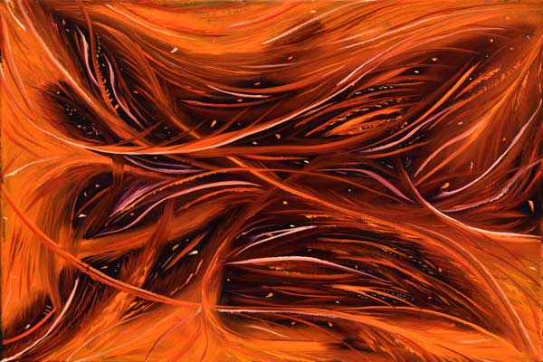 Flair Orange, red and black abstract design